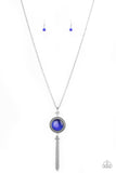 Serene Serendipity - Blue - Cat's Eye - Necklace - Empower Me Pink Exclusive 2020 - Paparazzi Accessories