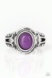 Peacefully Peaceful - Purple- Stone - Ring - Paparazzi Accessories