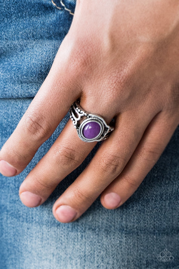 Peacefully Peaceful - Purple- Stone - Ring - Paparazzi Accessories