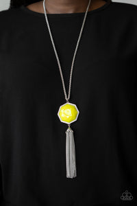 Prismatically Polygon - Yellow - Necklace - Paparazzi Accessories