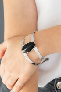 Quarry Queen - Black - Stone - Cuff Bracelet - Paparazzi Accessories