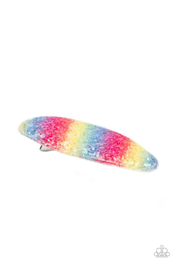 Rainbow Pop Summer - Multi Colored - Iridescent - Hair Clip - Paparazzi Accessories