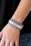 Rock Star Rocker - Purple - Wrap - Snap Bracelet - Paparazzi Accessories