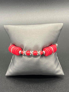Sagebrush Serenade - Red - Stretch - Bracelet - Fashion Fix Exclusive July 2020 - Paparazzi Accessories
