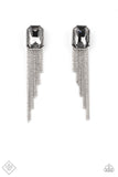 Save for a REIGNy Day - Silver - Post Earrings - Fashion Fix January 2021 - Paparazzi Accessories
