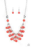 Seaside Soiree - Orange Coral - Bead - Necklace - Paparazzi Accessories