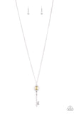 Secret Shimmer - Yellow - Key - Necklace - Paparazzi Accessories