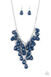 Serenely Scattered - Blue - Teardrop Bead - Necklace - Paparazzi Accessories