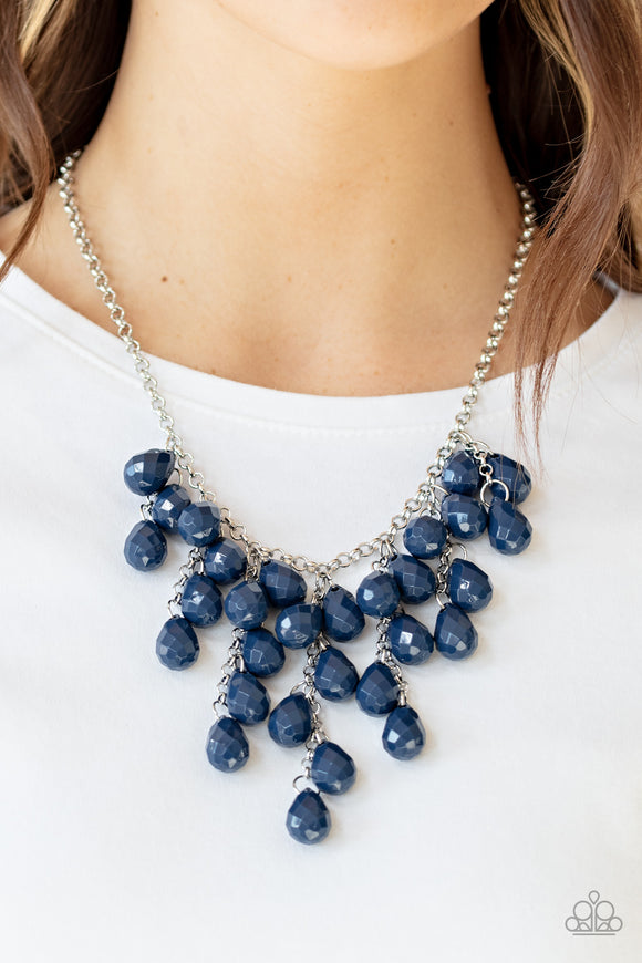 Serenely Scattered - Blue - Teardrop Bead - Necklace - Paparazzi Accessories