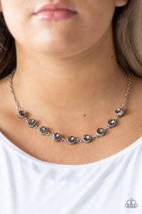 Starlit Socials - Silver - Rhinestone - Necklace - Paparazzi Accessories