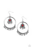 Sunny Equinox - Red - Stone - Earrings - Paparazzi Accessories