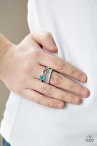 The Overachiever - Blue - Ring - Paparazzi Accessories