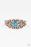 Totally Tangy - Blue - Orange - Beaded - Ring - Paparazzi Accessories