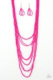 Totally Tonga - Pink - Seed Bead - Necklace - Paparazzi Accessories