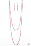 What A COLORFUL World - Pink - Chain - Necklace - Paparazzi Accessories