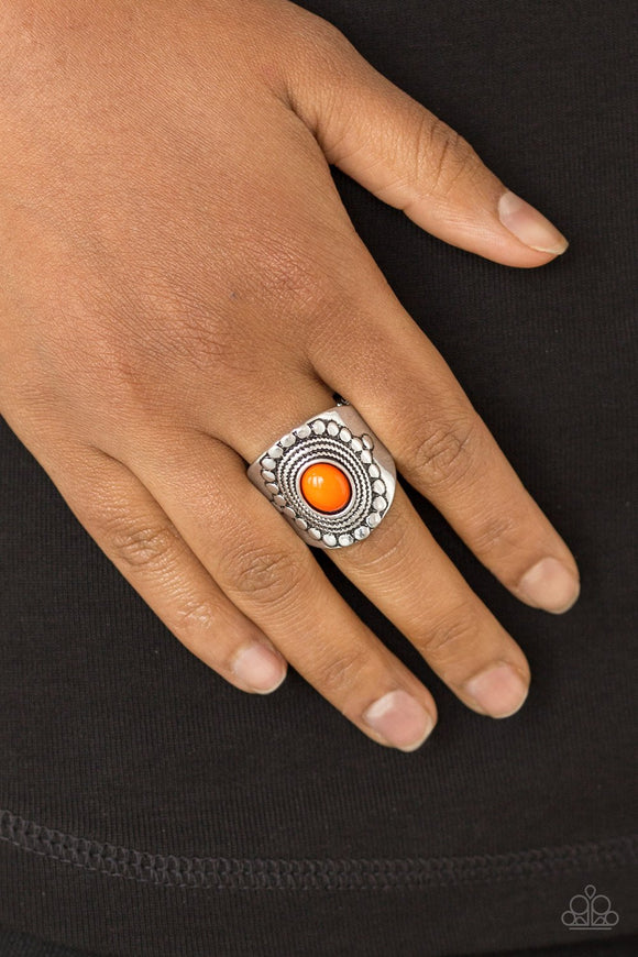 ZEN To One - Orange - Ring -  Paparazzi Accessories