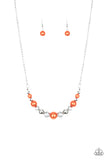 The Big-Leaguer - Very VIP - Orange - Pearl -  Necklace and Bracelet Set - Paparazzi Accessories
