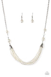 One-WOMAN Show - White - Pearl - Necklace - Paparazzi Accessories