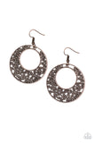 Wistfully Winchester - Copper - Filigree -  Earrings - Paparazzi Accessories