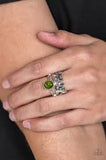 Crowned Victor - Green - Ring - Paparazzi Accessories