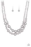 The More The Modest - Silver - Pearl Necklace - Paparazzi Accessories