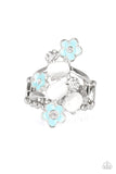 Daisy Delight - Blue - Flower - Moonstone - Ring - Paparazzi Accessories