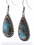 Marble Stone - Turquoise/Brown - Teardrop - Earrings
