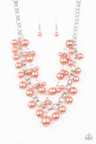 BALLROOM Service - Orange - Pearl - Necklace - Paparazzi Accessories