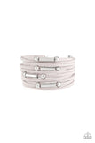 Back To BACKPACKER - Silver - Urban - Clasp Bracelet - Paparazzi Accessories