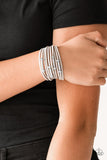 Back To BACKPACKER - Silver - Urban - Clasp Bracelet - Paparazzi Accessories