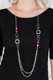 Modern Motley - Pink - Necklace - Paparazzi Accessories