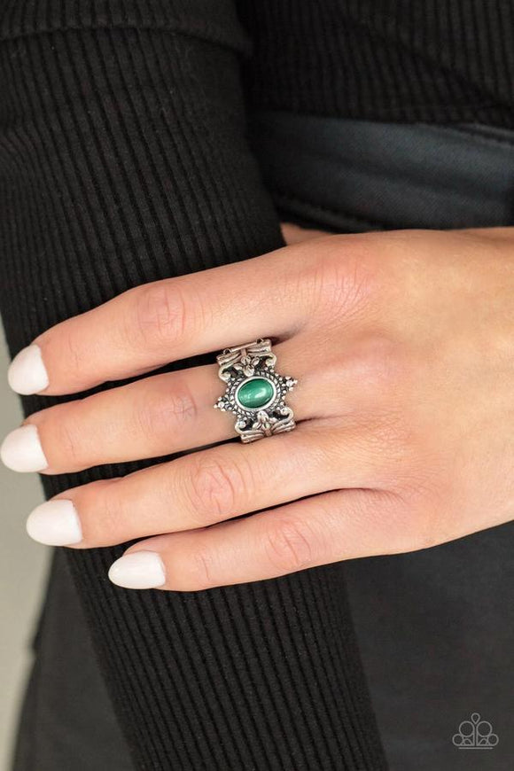 Reformed Refinement - Green - Ring - Fashion Fix Exclusive June 2021 - Paparazzi Accessories