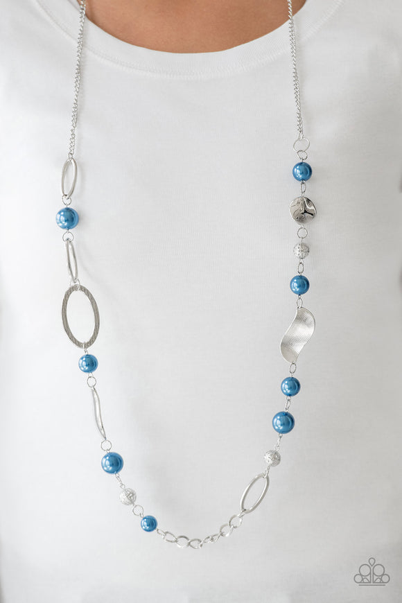 All About Me - Blue - Pearl - Necklace - Paparazzi Accessories