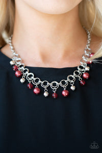 Fiercely Fancy - Red - Pearl - Necklace - Paparazzi Accessories