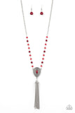 Soul Quest - Red - Bead - Necklace - Paparazzi Accessories