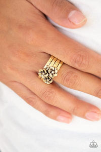 This ISLAND Is Your ISLAND - Brass - Flower - Ring - Paparazzi Accessories