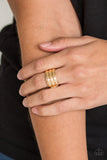 Rough Around The Edges - Gold - Ring - Paparazzi Accessories