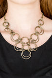 Ringing Off the Hook - Brass - Necklace - Paparazzi Accessories